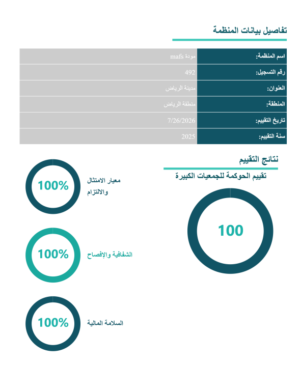 تقييم الحوكمه  ٢٠٢٥